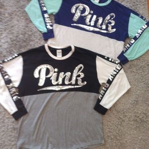 VS PINK bling long sleeve shirts